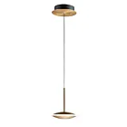 ET2 Lighting E21541-90BKGLD Saucer 1-Light 8W Black/Gold Pendant
