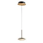 ET2 Lighting E21541-90BKGLD Saucer 1-Light 8W Black/Gold Pendant