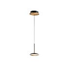 ET2 Lighting E21541-90BKGLD Saucer 1-Light 8W Black/Gold Pendant