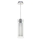 ET2 Lighting E22000-10 Frost 1-Light 50W Polished Chrome Pendant
