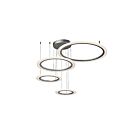 ET2 Lighting E22662-11MS Saturn II LED 4-Lights 332W Matte Silver Pendant
