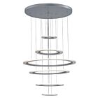 ET2 Lighting E22664-11MS Saturn II LED 6-Lights 630W Matte Silver Pendant