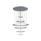 ET2 Lighting E22664-11MS Saturn II LED 6-Lights 630W Matte Silver Pendant