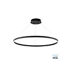 ET2 Lighting E22728-BK Groove WiZ 1-Light 41W Black Pendant