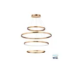 ET2 Lighting E22729-GLD Groove WiZ 4-Lights 160W Gold Pendant