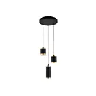 ET2 Lighting E22943-BKGLD Cuff 3-Lights 27W Black/Gold Pendant