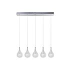 ET2 Lighting E23115-18 Larmes 5-Lights 7.5W Polished Chrome Pendant