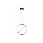 ET2 Lighting E23274-93BKSFTG Flare 1-Light 16.8W Black/Soft Gold Pendant