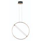ET2 Lighting E23275-93BKSFTG Flare 1-Light 20W Black/Soft Gold Pendant