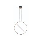 ET2 Lighting E23275-93BKSFTG Flare 1-Light 20W Black/Soft Gold Pendant
