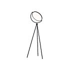ET2 Lighting Paddle E23299-BK 1-Light Black 33W LED Floor Lamp