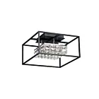 ET2 Lighting Zephyr E23300-20BK 1-Light 22W Black LED Semi Flush Mount