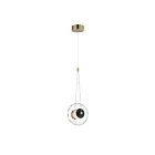 ET2 Lighting E24031-24BKNAB Unity 1-Light 9W Black/Natural Aged Brass Pendant