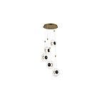 ET2 Lighting E24035-24BKNAB Amulet 5-Lights 47.5W Black/Natural Aged Brass Pendant