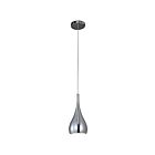ET2 Lighting E24055-SN Teardrop 1-Light 75W Satin Nickel Pendant
