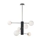 ET2 Lighting E24064-92BKSN Cog 7-Lights 28W Black/Satin Nickel Pendant