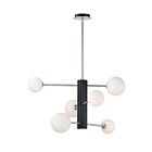 ET2 Lighting E24064-92BKSN Cog 7-Lights 28W Black/Satin Nickel Pendant