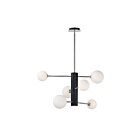 ET2 Lighting E24064-92BKSN Cog 7-Lights 28W Black/Satin Nickel Pendant