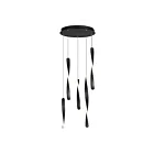 ET2 Lighting E24154-BK Pirouette 5-Lights 330W Black Pendant