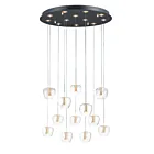 ET2 Lighting E24167-18BKGLD Newton 12-Lights 30W Black/Gold Pendant