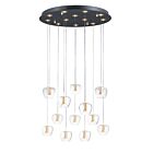 ET2 Lighting E24167-18BKGLD Newton 12-Lights 30W Black/Gold Pendant