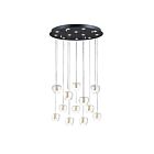 ET2 Lighting E24167-18BKGLD Newton 12-Lights 30W Black/Gold Pendant