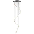 ET2 Lighting E24169-18BKGLD Newton 25-Lights 62.5W Black/Gold Pendant