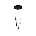 ET2 Lighting E24225-122BK Pierce 5-Lights 15W Black Pendant