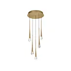 ET2 Lighting E24225-122GLD Pierce 5-Lights 15W Gold Pendant