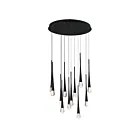ET2 Lighting E24229-122BK Pierce 12-Lights 36W Black Pendant