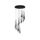 ET2 Lighting E24230-122BK Pierce 16-Lights 48W Black Pendant