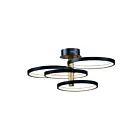 ET2 Lighting E24324-BKGLD Hoopla 1-Light 64W Black/Gold Pendant