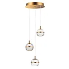 ET2 Lighting E24593-93NAB Swank 3-Lights 18W Natural Aged Brass Pendant