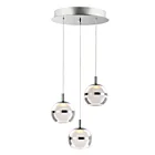 ET2 Lighting E24593-93PC Swank 3-Lights 18W Polished Chrome Pendant