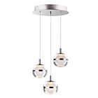 ET2 Lighting E24593-93PC Swank 3-Lights 18W Polished Chrome Pendant