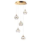 ET2 Lighting E24595-93NAB Swank 5-Lights 30W Natural Aged Brass Pendant
