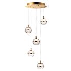 ET2 Lighting E24595-93NAB Swank 5-Lights 30W Natural Aged Brass Pendant