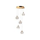 ET2 Lighting E24595-93NAB Swank 5-Lights 30W Natural Aged Brass Pendant