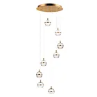ET2 Lighting E24598-93NAB Swank 8-Lights 48W Natural Aged Brass Pendant