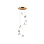 ET2 Lighting E24598-93NAB Swank 8-Lights 48W Natural Aged Brass Pendant
