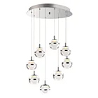 ET2 Lighting E24598-93PC Swank 8-Lights 48W Polished Chrome Pendant