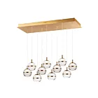 ET2 Lighting E24599-93NAB Swank 10-Lights 60W Natural Aged Brass Pendant