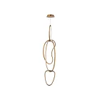 ET2 Lighting E24617-BCN 4-Lights 240W Brushed Champagne LED Pendant