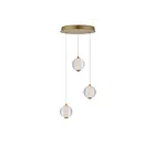 ET2 Lighting E24643-144GLD Rhythm 3-Lights 15W Gold Pendant