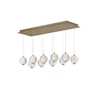 ET2 Lighting E24648-144GLD Rhythm 10-Lights 50W Gold Pendant