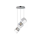 ET2 Lighting E24683-28PC Ice Cube 3-Lights 12W Polished Chrome Pendant