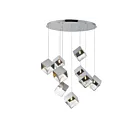 ET2 Lighting E24689-28PC Ice Cube 9-Lights 36W Polished Chrome Pendant