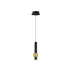 ET2 Lighting E24751-BKGLD Reveal 1-Light 6W Black/Gold Pendant