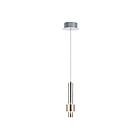 ET2 Lighting E24751-SNSBR Reveal 1-Light 6W Satin Nickel/Satin Brass Pendant