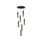 ET2 Lighting E24757-BKGLD Reveal 7-Lights 42W Black/Gold Pendant